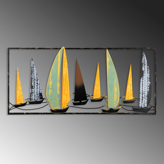 Wallity Yelkenli 3 Escultura de Pared Multicolor